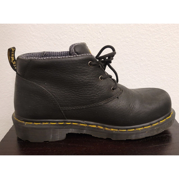 Dr. Martens Men’s Size 6M Industrial Steel Toe Black Leather Work Boots EUC main image 4